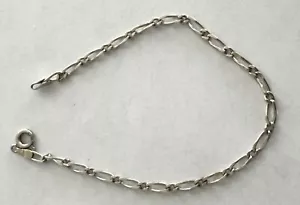 Milor Italy 925 Sterling Silver Rolo Oval Chain Link Bracelet 7” - Picture 1 of 3
