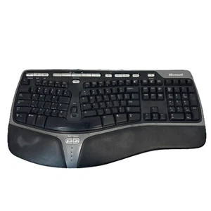 Microsoft Natural Ergonomic Keyboard 4000 v1.0 USB Wired Read - Picture 1 of 14