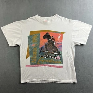 Vintage Equestrian Shirt Adult Large Atlanta 1996 Olympics Single Stitch Horse - Picture 1 of 16