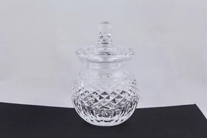 WATERFORD CRYSTAL HONEY MUSTARD JAR WITH LID - MINT - Picture 1 of 5