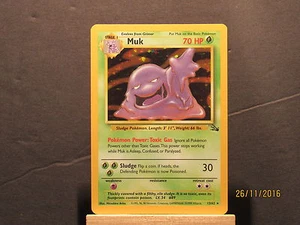 1999 Pokemon Fossil Unbegrenzte #13 Muk Holo R - Picture 1 of 1