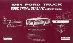 1954 Ford Truck Body Trim Sealant Assembly Manual Rebuild Instructions Drawing - Bild 1 von 1
