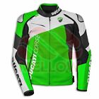 Ducati Corse C6 Green Motorbike Racing Leather Jacket Men And Women All Sizes