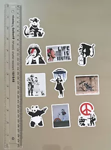 Banksy Art Graffiti Stickers - 10 pieces - Picture 1 of 11