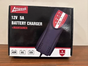 Ampeak BC02 Battery Charger 12V 5A Automatic Maintainer Car Mower Boat Moto NEW - Picture 1 of 1
