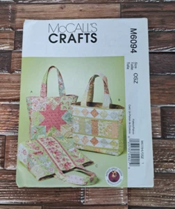 McCalls Crafts M6094 Schnittmuster Whistlepig Creek gesteppte Tasche Beuteltasche Einheitsgröße - Bild 1 von 3