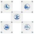 Water Slide Tile Transfers Inset Vintage Delft Style 5 Packs Choice of 5 Designs