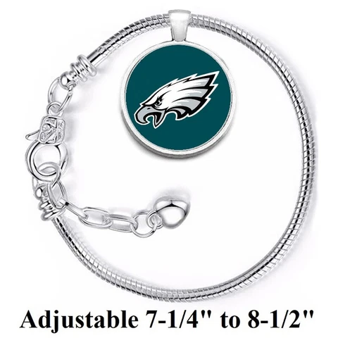 Philadelphia Eagles Silver Womens Link Bracelet w Gift Pkg D10 Cover