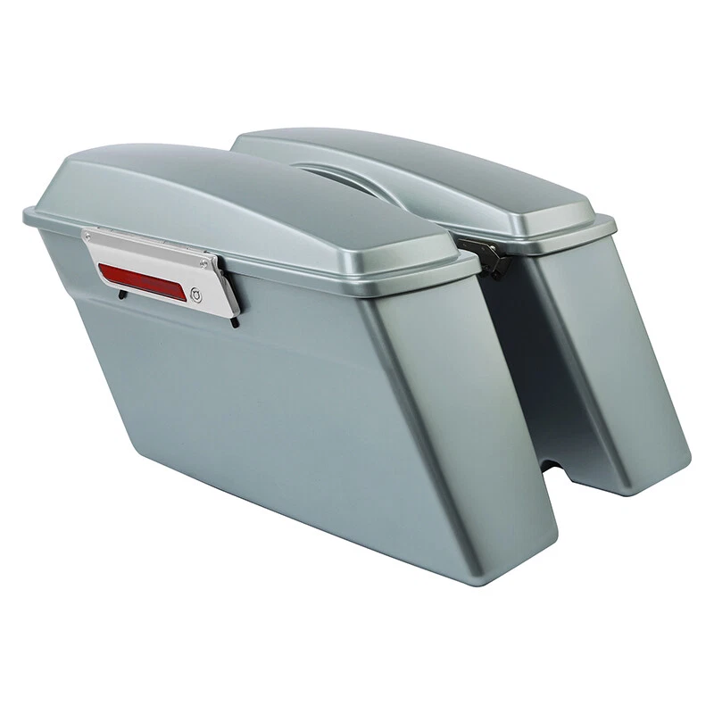 Hard Saddlebags Saddle Bags Fit For Harley Electra Road Glide King 94-13 Silver — 第 1/4 张图片