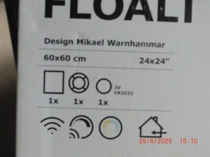 IKEA FLOALT LED Lighting panel 60X60cm. remote control NEW - Picture 1 of 2