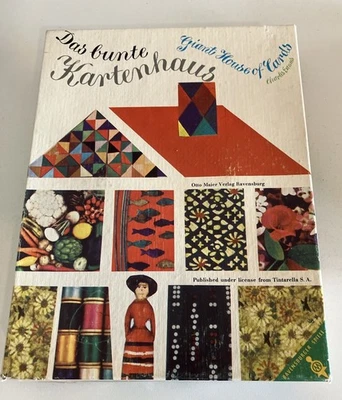 复古 20 世纪 60 年代伊姆斯巨型纸牌屋艺术卡堆叠游戏 — 第 1/4 张图片