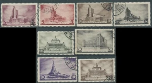 1937 RUSSIA USATO CONGRESSO ARCHITETTI 8 VALORI - SV35-6 - Picture 1 of 1