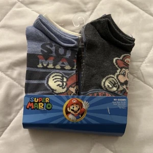 Nintendo Super Mario No Show Socks 10 Pairs Socks Size 6 To 8 1/2 - Picture 1 of 3