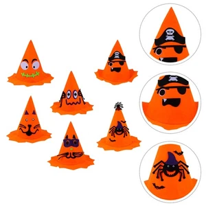 6Pcs Halloween Pumpkin Hat Creative Halloween Party Stage Show Prop - Picture 1 of 12