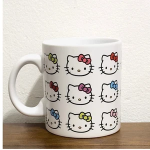 NWT: Hello Kitty White, Ceramic, Faces & Bows Coffee Mug (20 oz) - Picture 1 of 3