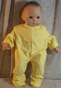 Doll Clothes Baby Made2Fit American Girl 15" in Bitty Pajamas Yellow Bright - Picture 1 of 1
