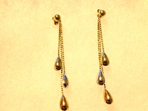 10k Multicolor Earrings 1.85 Grams - Picture 1 of 10