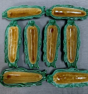 Vintage 8er Set Maiskolben Geschirr Faiancas BELO Portugal nummeriert - Bild 1 von 9