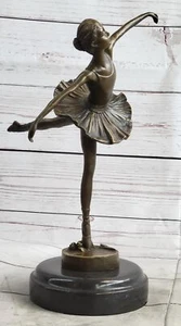 BAILARINA ESTATUA DE BRONCE FIGURA ESTATUILLA ESCULTURA BAILARINA DE BALLET DECORACIÓN FUNDIDA CALIENTE - Imagen 1 de 10