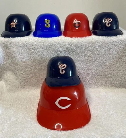 Vtg Miniature Plastic MLB Batting Helmets Souvenir Ice Cream Bowls Mixed Lot/6 Cover