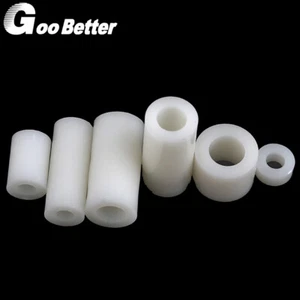 White Nylon Plastic Spacers Standoff Washer Height 2-25mm For Bolts & Screws - Picture 1 of 5
