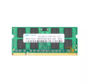Samsung 1 pieza 4 GB 2RX8 PC2-5300 DDR2-667 MHz memoria no ECC RAM SODIMM portátil - Imagen 1 de 4