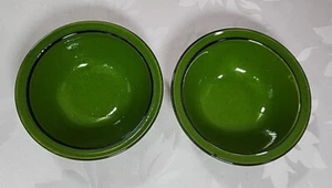 Thomas Rosenthal Scandic Shadow Green 5" Berry Bowls Made in Germany RARE 2pc - Foto 1 di 5