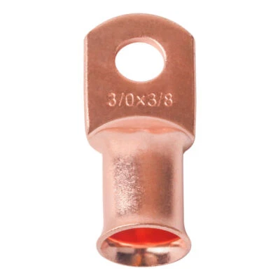 "Stud Ring Cable Lug Crimp Copper Terminals Power Ground Wire 5x 3/0 Ga AWG 3/8 - Image 1 of 4