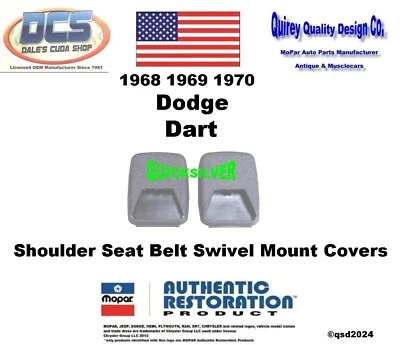 Dodge Dart 1968 1969 1970 cinturón de seguridad de hombro cubiertas giratorias 4796FX9 nuevo EE. UU. Foto 1 de 2
