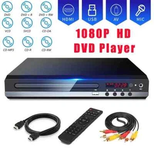 1080P DVD Player All Region Free DVD CD Disc Player AV Output USB Remote Control - Picture 1 of 16