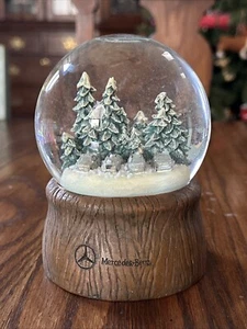Mercedes Benz Unique Snow globe With Multiple Cars Winter Woods Scenery - Picture 1 of 6
