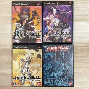 .hack G.U. Vol.1 2 3&DVD set .hack OVA Sony PlayStation 2 PS2 USED BANDAI Japan - Picture 1 of 8