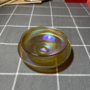 Antique LC Tiffany Favrile Glass Finger Bowl And Underplate - Picture 1 of 14