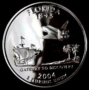 2004-S 25C State Quarter Florida GDC Proof CN CLAD 22rr1014-3 - Picture 1 of 2