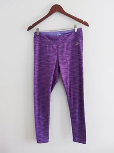 Spalding SZ M Purple Spacedyed Gym Workout Crop Leggings Pants Activewear - Picture 1 of 12