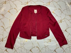 Diesel Women Burgundy Red Full Zip Lightweight Jacket Size Small - Picture 1 of 7