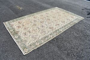 Turkish large rug, Bohemian rug, Rustic rug, Vintage rug, 5.8 x 9.6 ft RL8699