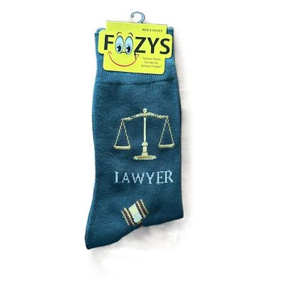 Calcetines para hombre Foozys verde tema abogado talla única nuevos con etiquetas Foto 1 de 4