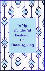 Happy THANKSGIVING Card FOR WONDERFUL HUSBAND by Premium Greetings + Envelope - Picture 1 of 4