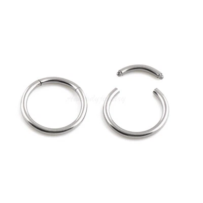 16G 14G G23 Titanium Segment Captive Bead Ring Nipple Lip Ear Tragus Septum - Image 1 of 4