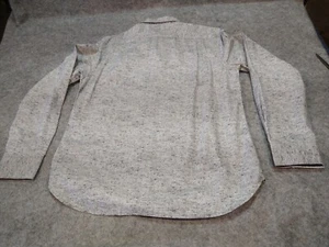 Mans Cactus Man Shirt Size Larg Long Sleeve Flip Cuff Color Gray White - Picture 1 of 6