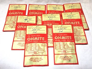 (37) NOS OHMITE Widerstände, 1 Watt, 10%, 100 bis 680 Ohm 100, 150, 180, 220, mehr - Bild 1 von 13