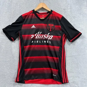 Portland Timbers Jersey Boys XL Adidas Climacool Red Black 2016 2017 MLS - Picture 1 of 13