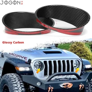 Marco de párpados de faros delanteros de carbono real para Jeep Gladiator JT NightHawk 2020-25 - Imagen 1 de 13
