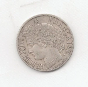 France Silver 1872-K Franc-Lot E17 - Picture 1 of 2