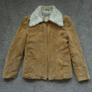 Vintage CHESS KING Leder Sherpa Mantel Jacke. Größe: 38 - Bild 1 von 20