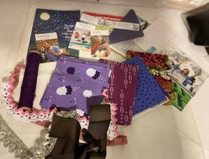 Junk Journal Supplies New Fabric Paper Ephemera Trims 1/2 lb. Multi Color Spring - Picture 1 of 3