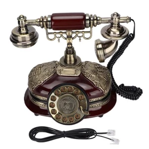 Antique European Telephone Dial Classic Retro Landline For Living Room FY - Afbeelding 1 van 24