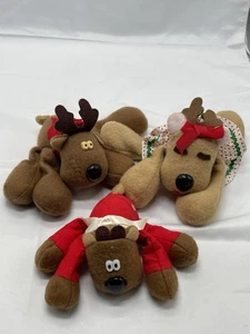Vintage Rhonda Randy & Rodney Reindeer Hallmark Christmas Plush '79-'86 - Picture 1 of 8