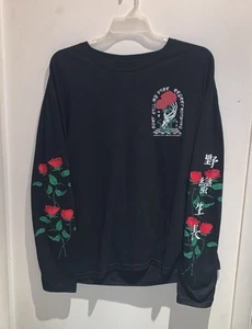 Fresh Laundry Adult "Old Growth" Skeleton & Rose Graphic Long Sleeve Shirt (2XL) - Picture 1 of 24